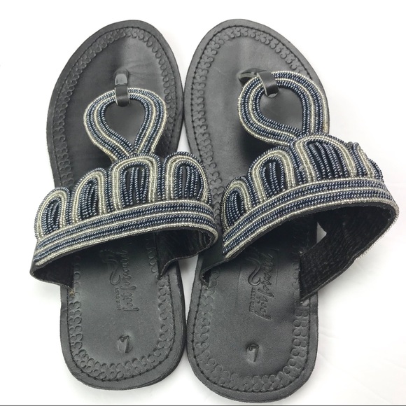 Her Best Foot Forward | Beaded Flip Flop Sandal 7 - Picture 3 of 6